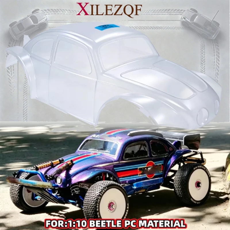 Vintage Beetle PC Body Shell 1/8 1/10 RC Car Body Cover for 313‑360mm Wheelbase Crawler Short Course Truck Upgrade Parts
