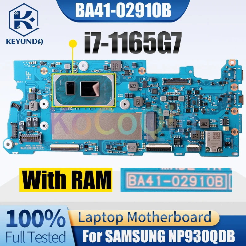 

BA41-02910B For SAMSUNG NP930QDB Notebook Mainboard BA92-22164B SRK01 i7-1165G7 With RAM Laptop Motherboard 100％ Tested