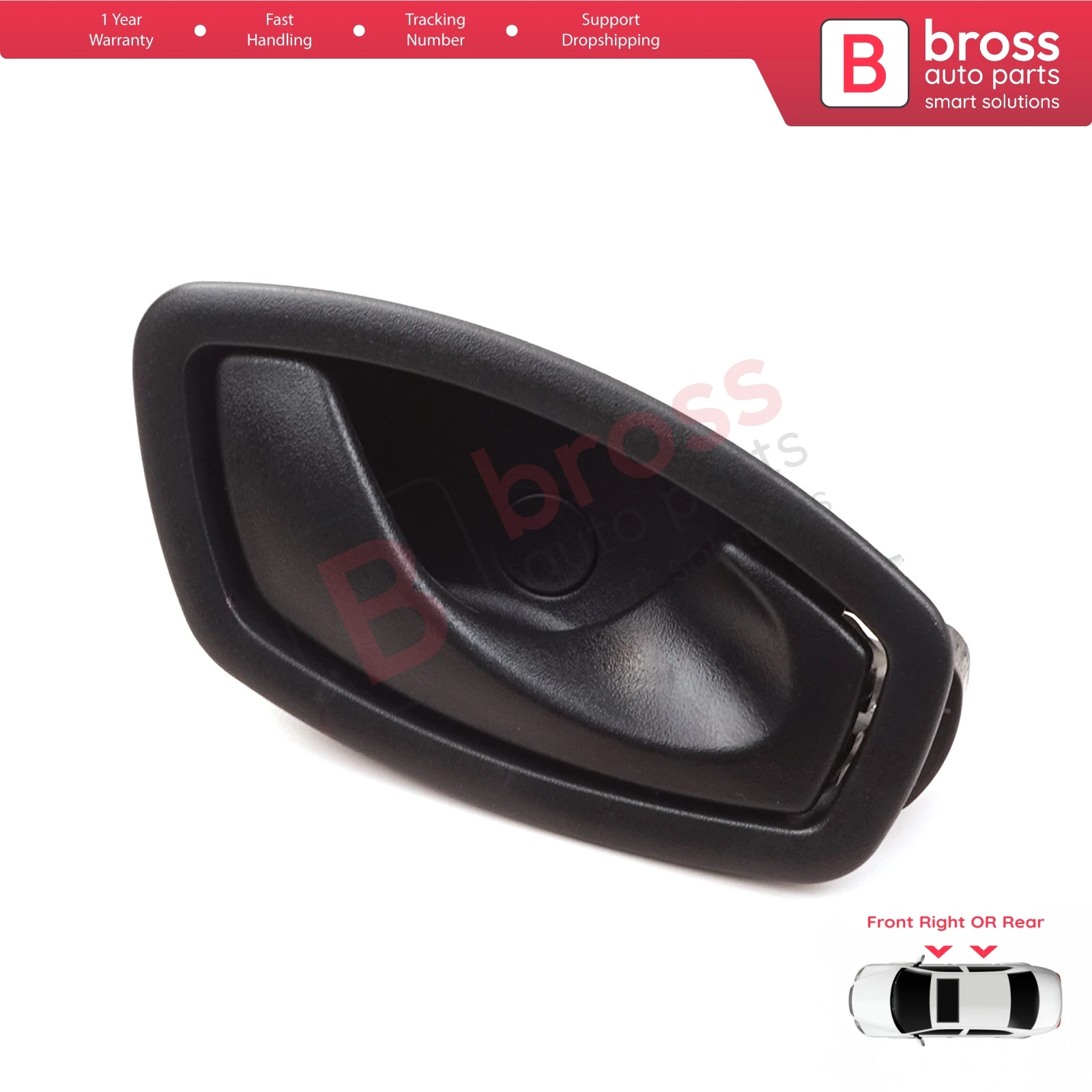 

Bross Auto Parts BDP929 Interior Door Handle RIGHT 806710001R BLACK for Renault Fluence Megane MK3 Clio MK4 Captur Free Shipment