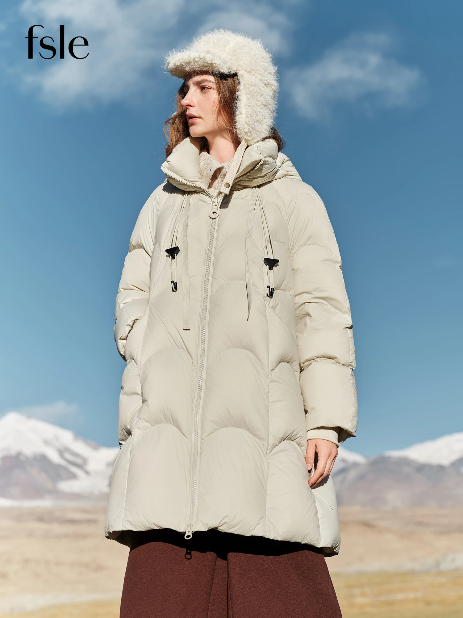 

FSLE Stylish & Relaxed Ultra-Light Puff Down Jacket for Women Oversized Shell Coat, 2025 Winter Collection New Arrival Down Coat