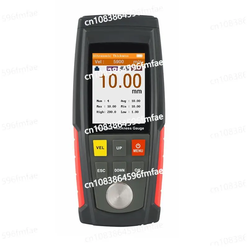 Ultrasonic Thickness Gauge Digital Sheet Metal Plastic Glass Measuring Range: 1.0-300mm (steel) Sound Velocity Meter Data Store