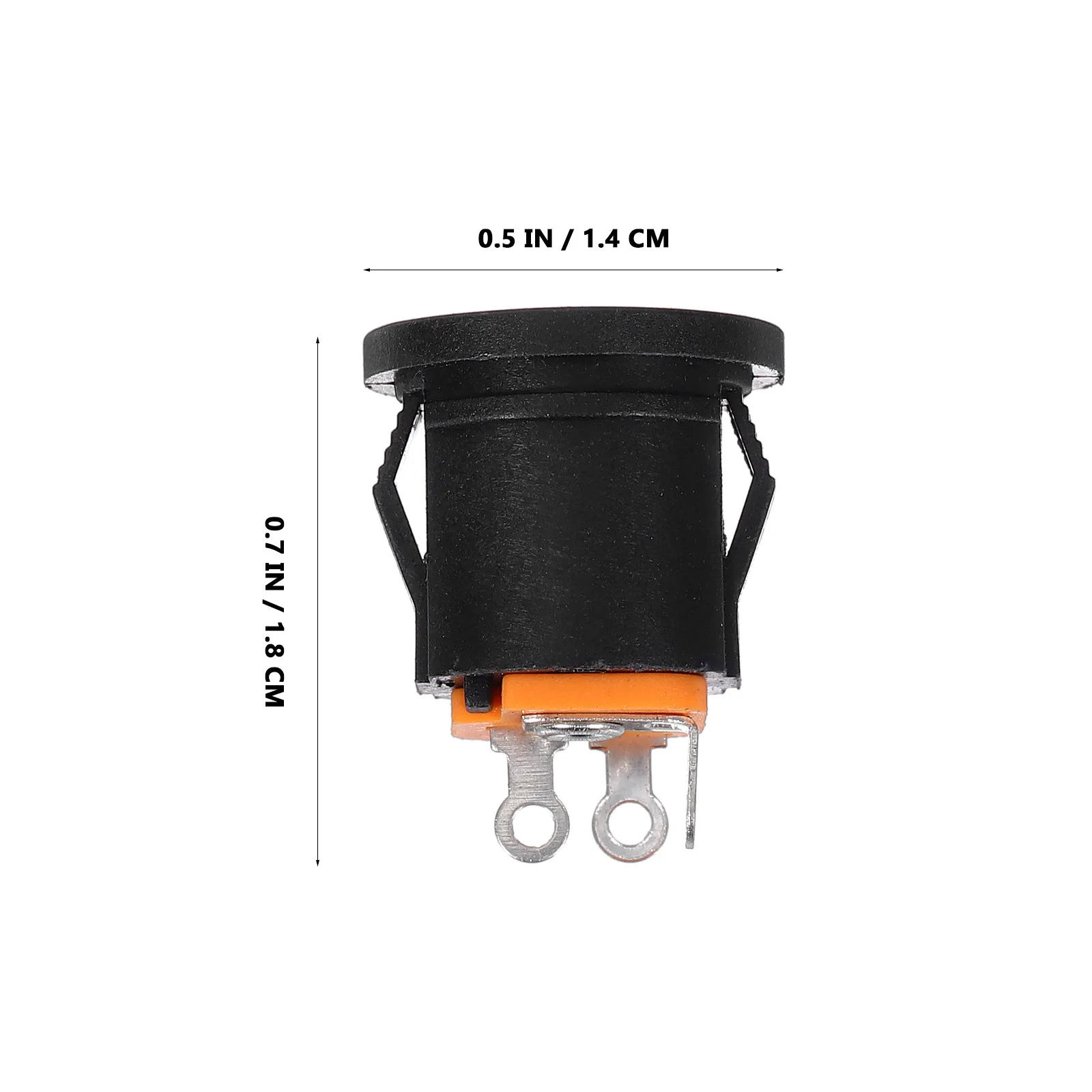 50Pcs Dc Power Socket Locking Mechanism 5.5x2.1mm Panel Mount Electrical Clip Lockable Power Receptacle for Secure Connection