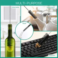 Suspensible Sanitary Cleaning Brush Long Handle Multi-function Nylon Milk Bottle Brush Cup Scrubber Cleaning Tool Glass Cleaner