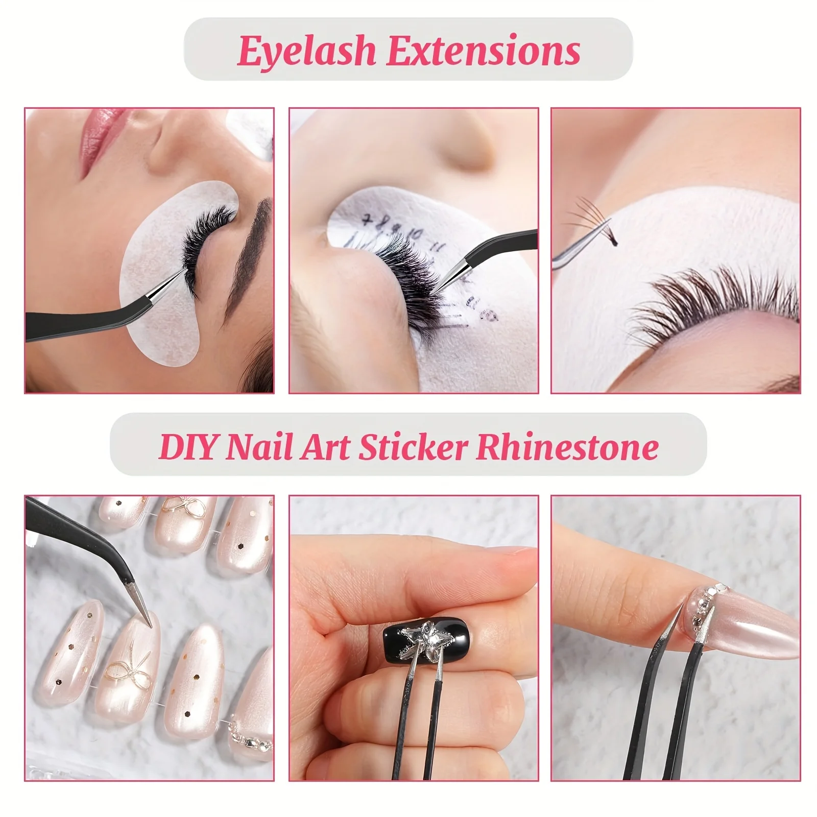 Pincettes artisanales à pointe incurvée, pincettes de précision en acier inoxydable, greffage de cils de précision, autocollants artisanaux, Extensions de cils an