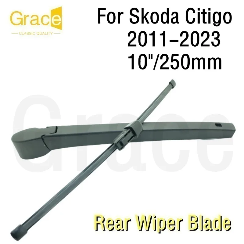 For Skoda Citigo Rear Wiper Blade 10"/250mm Car Windshield Windscreen Rubber 2011 2012 2013 2014 2015 2016 2017 2018-2022 2023