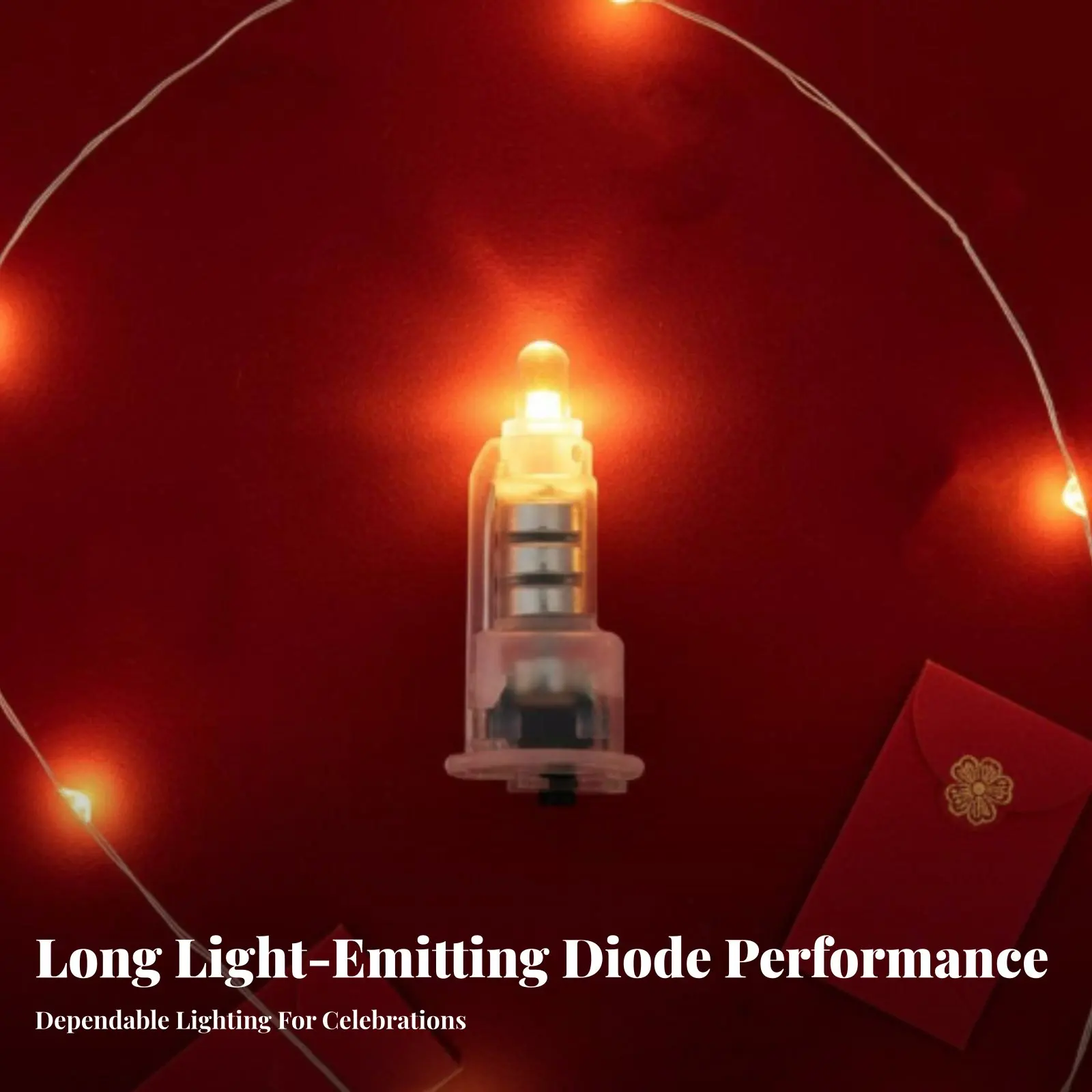 Holiday Paper Lantern LED Wick, High Brightness Electronic Bead, Warm Yellow Light, DIY Handcraft Material