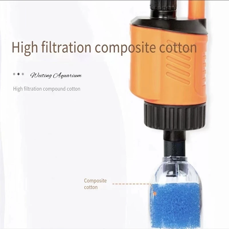 Fish tank multi-function electric fish tank cleaner pumping artifact fish tank cleaning brush suction toilet aquarium accessorie