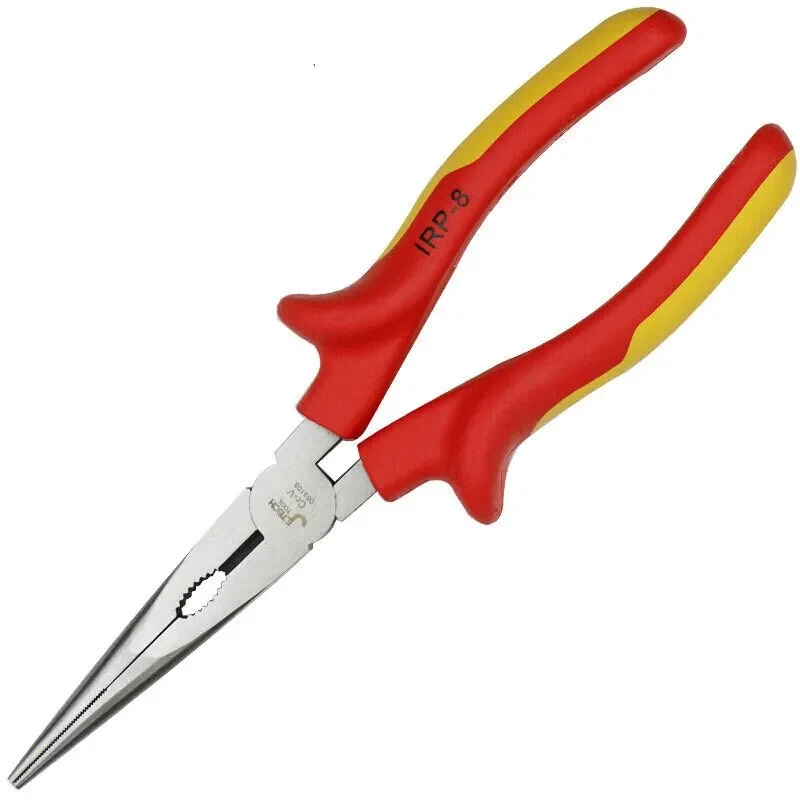 Insulated Pointed Nose Pliers 1000V High Voltage Electrical Wire Crimping Cutting Tool for Electrician Repair Work