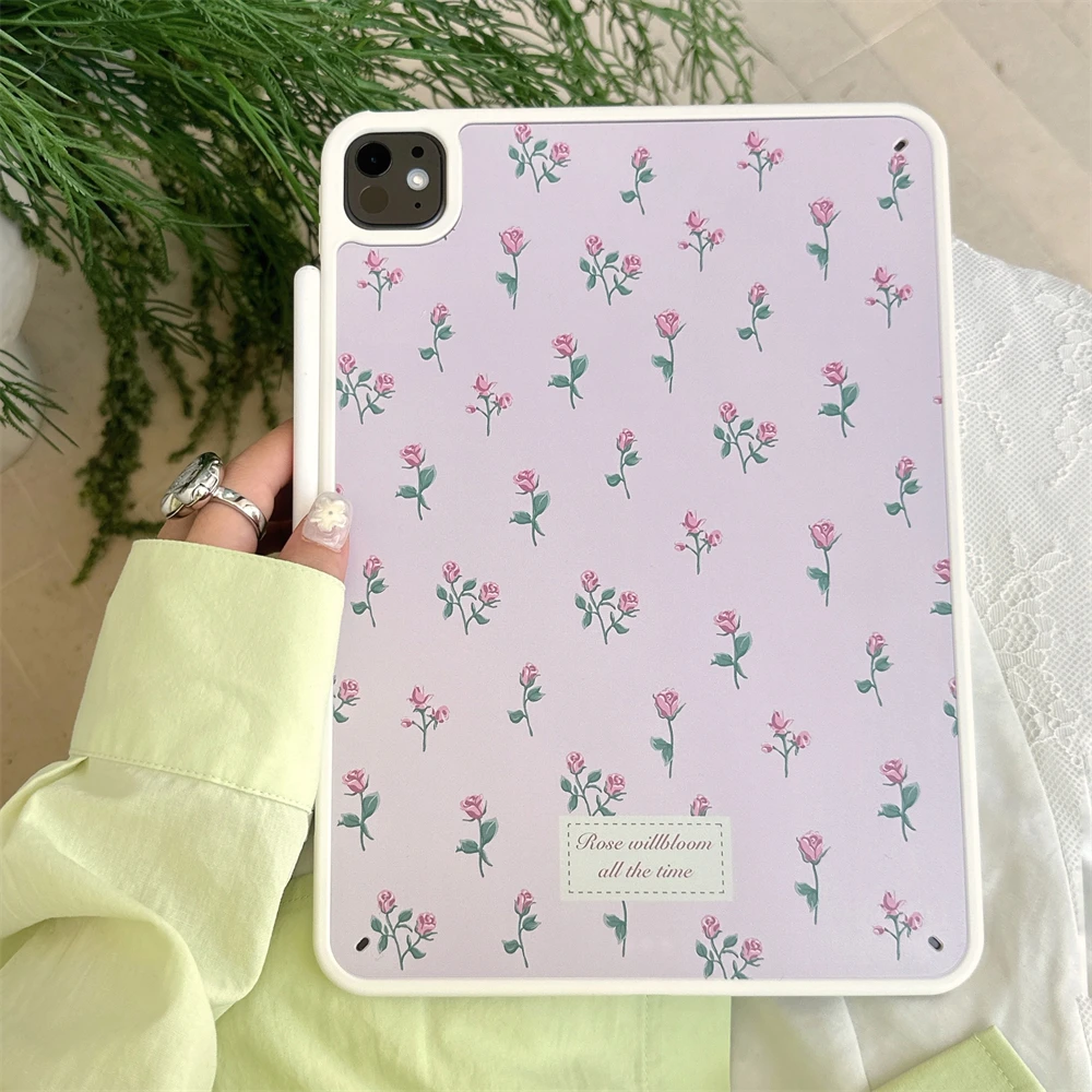 

Чехол для iPad Air 3 4 5, акриловый чехол для iPad 10,2 9,7 6, 7 8 9 10 11 поколения Pro 11 Air 2024 2025 Mini 6 7 Capa Floral
