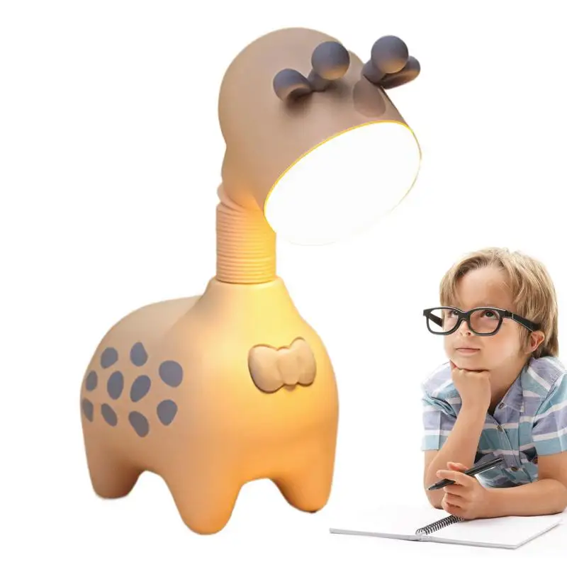 Cute Cartoon Giraffe LED Light Student Bedroom Bedside Reading Table Night Lamp Giraffe Night Light For Kids