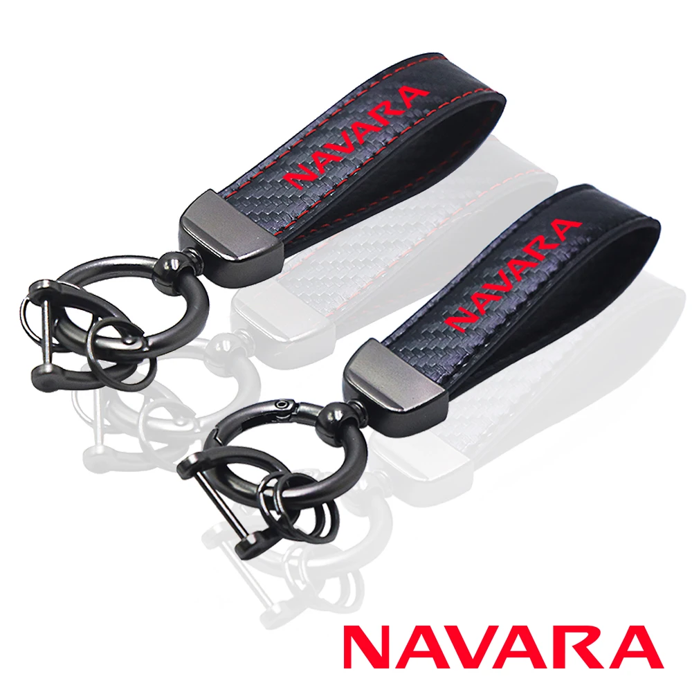 for Nissan navara np300 at32 rhd pro-4x n-trek car Key chain Rings carbon fiber keychain car Accessories