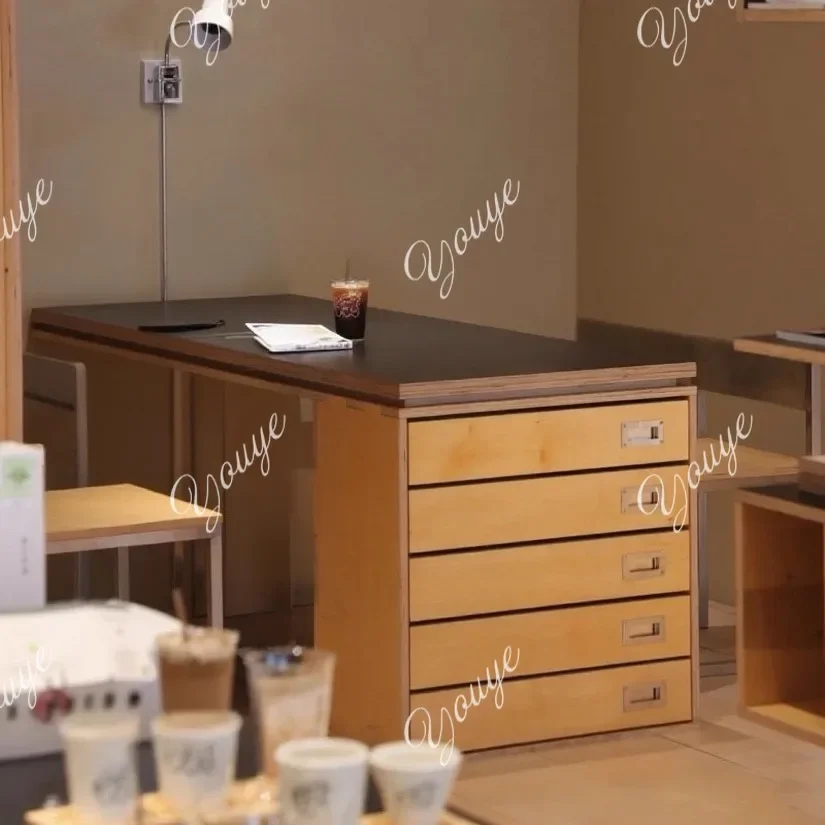 J Designer Ocean Board Against The Wall Table Minimalist Coffee Table Simple Modern Desk With Cabinet