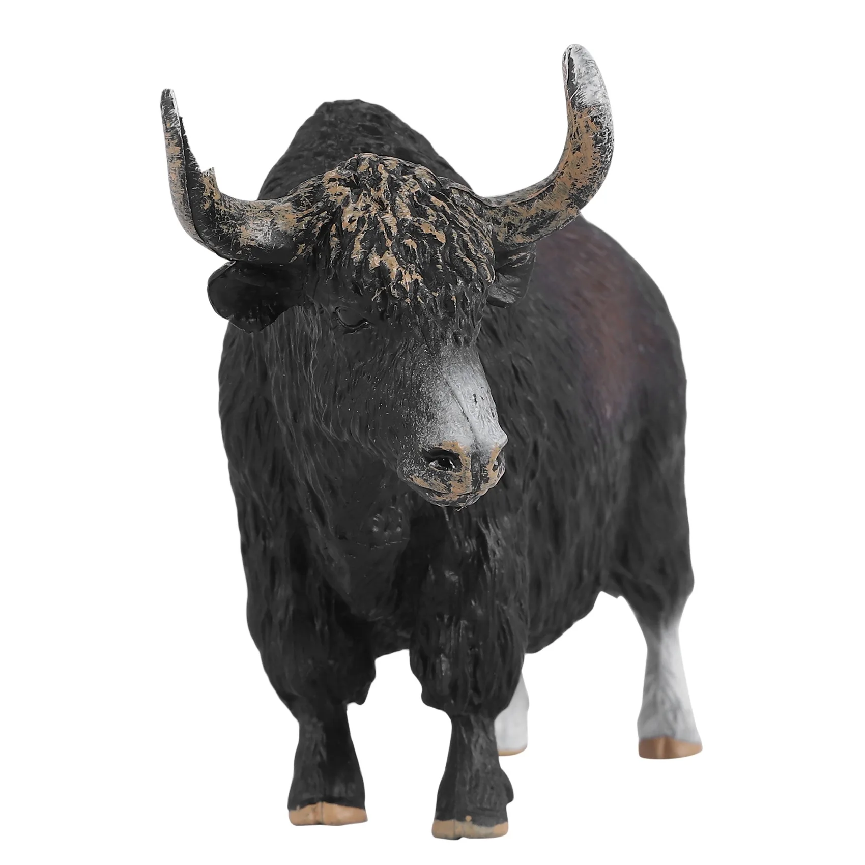 giftnew 14.5X3.5X8.5cm Classic Black Yak Animals Action Figures Cattle Bull Ox Figurine Pvc Cute Lifelike Model Toy