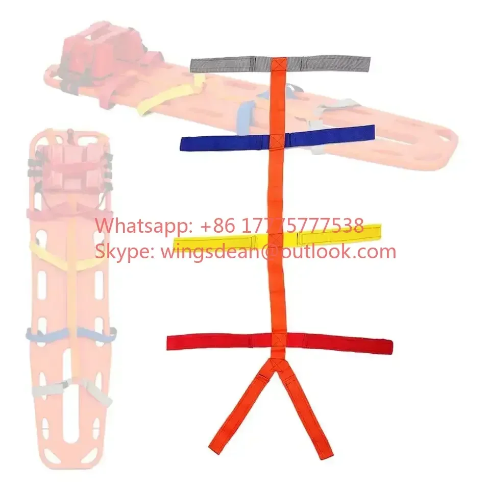 Large Spine Board Safety Belts with Reflective Material Patient Restraint Rescue Strap Safety Belts