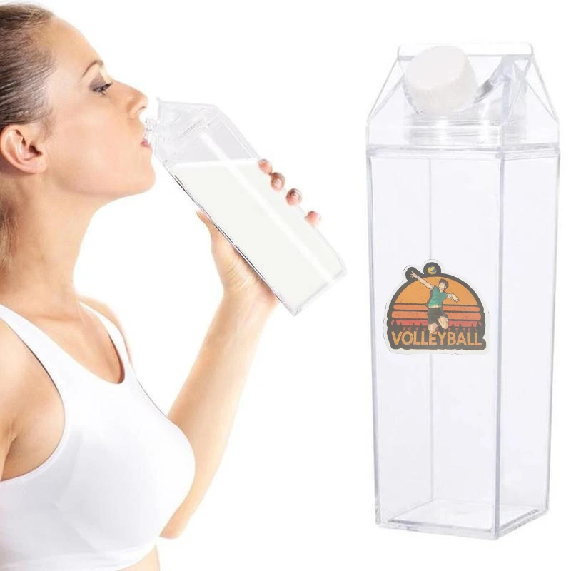 1000ml students Water Bottle Large Capacity Transparent Plastic Water Bottle Durable Juice Milk Portable male sports cute Bottle