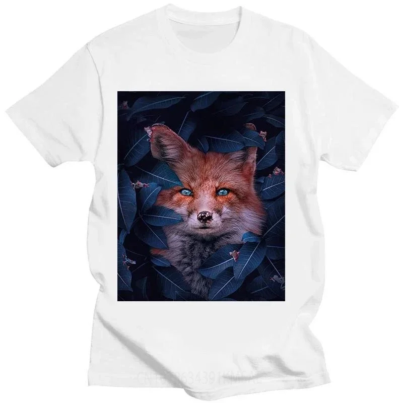 Leopard Lion Art T-shirts Jackal in The Leaves Animal Graphic T-shirt Casual Clothing Women Men Clothes Tees Tops