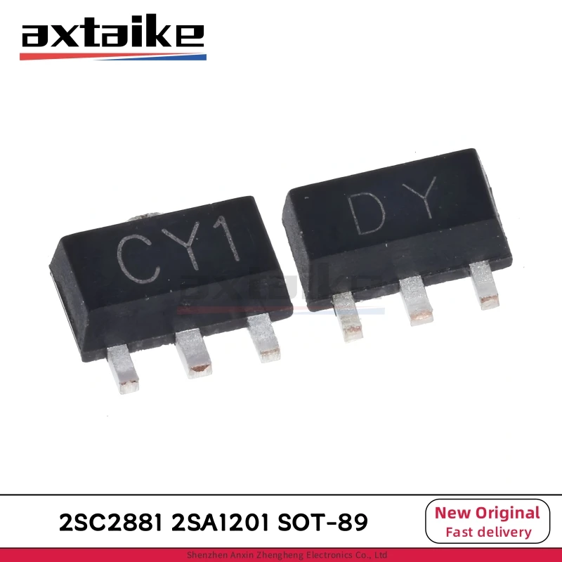 

20 шт. 2SC2881 CY1 2SA1201 DY SOT-89 120 В 0,8 А 800 мА 500 МВт NPN PNP SMD транзисторы