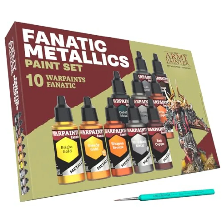 

, Warpaints Fanatic, Metallics Miniature Paint Set Combo, 10 Acrylic Metallics Paints 18ml incl. Gold, Copper, Metal, Bronze, S
