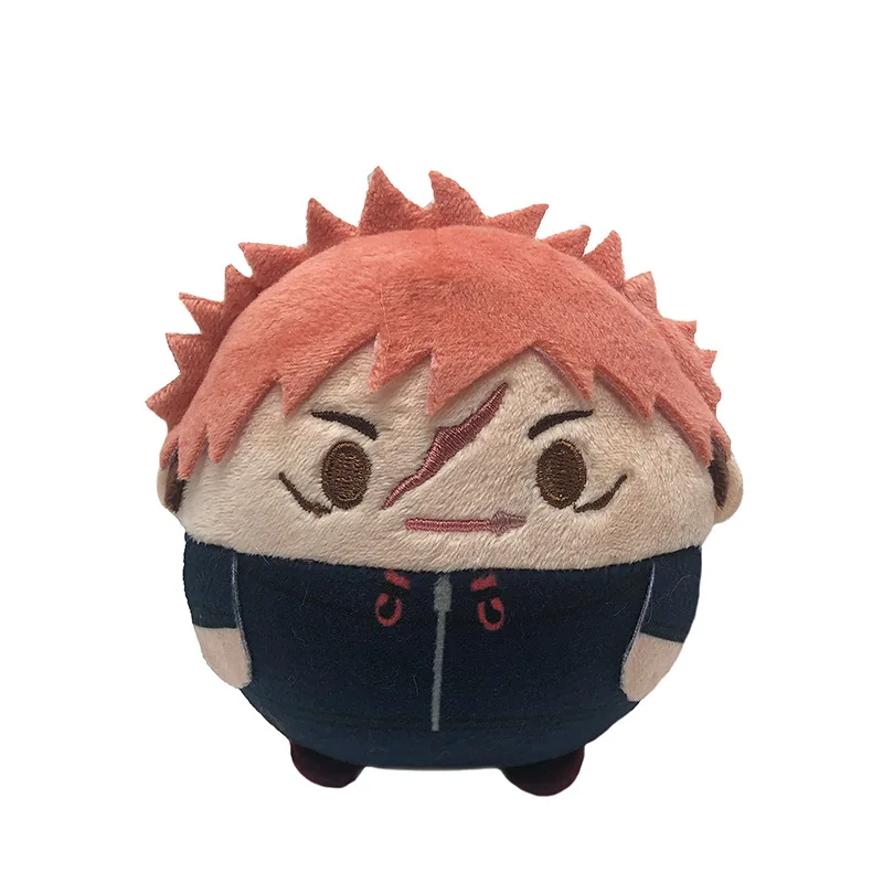 10cm Round Q Version Anime Keychain Haikyuu Jujutsu Kaisen Chibi Figure Doll Backpack Pendant Cosplay Accessories Gift for Fans