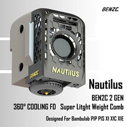 Fan Duct 360° Flow for Bambu P1S X1C BEN2C Bambu Lab Fan Duct 360° Flow Cooling Customised for P1 X1 series 3D printers
