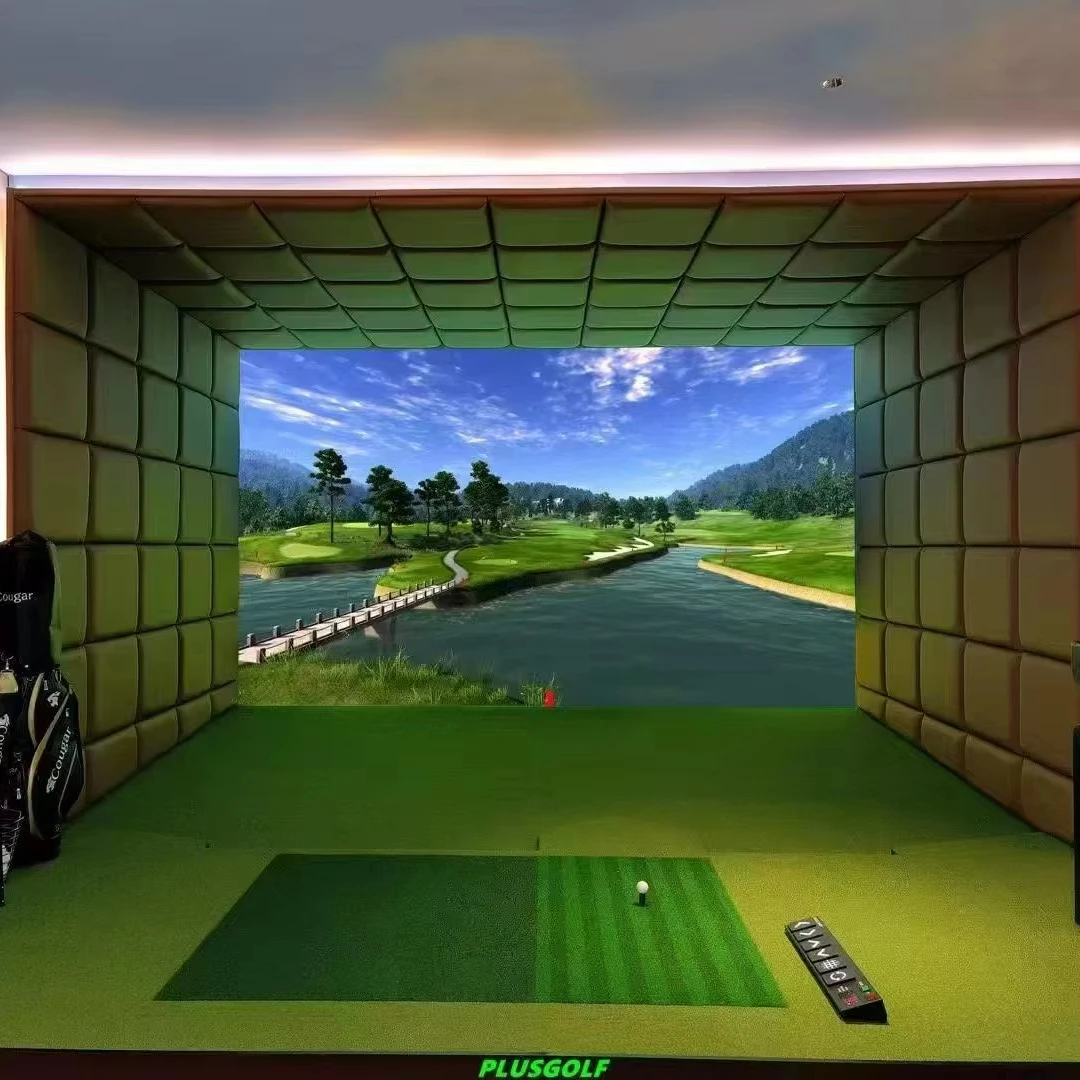 Simulateur de golf en salle, système de simulateur de golf VR, machine de jeu de réalité virtuelle, golf et simulateur en vente