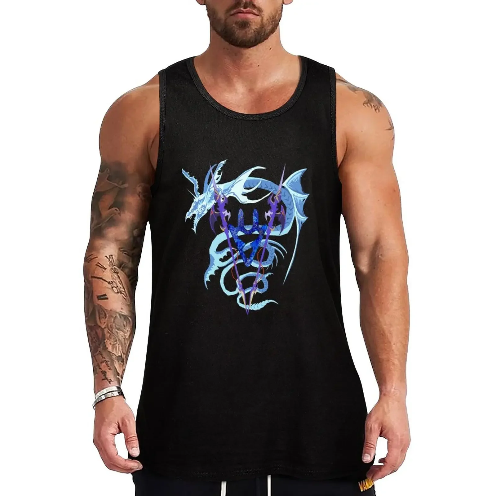 New Dragoon - FFXIV Tank Top Men's summer vest t shirts t-shirt for man clothes for men summer