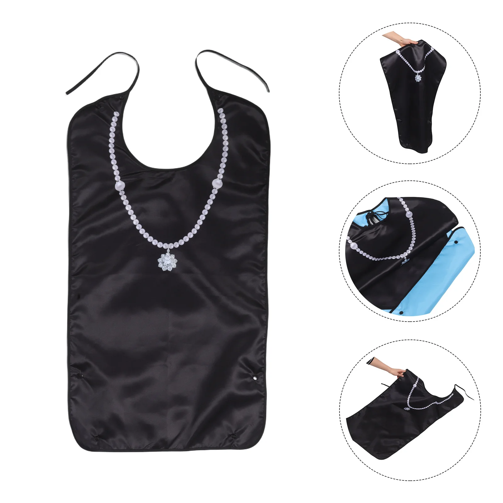 

Waterproof Adult Bibs for Seniors Large 33.80x17.96in Washable Elderly Eating Apron Lightweight Clothing Protector for Mealtime