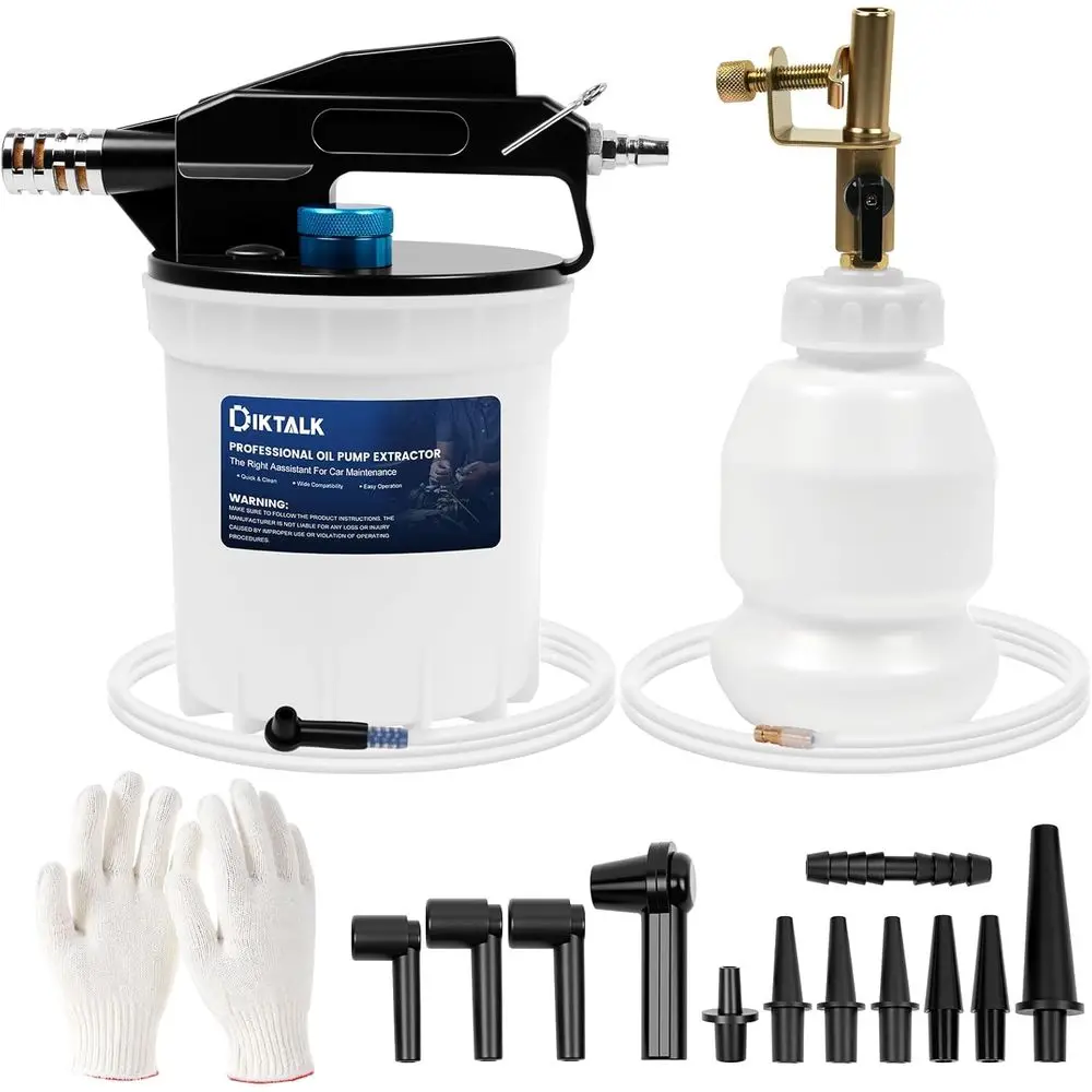 

Brake Bleeder Vacuum Pump Manual Operation with 1L Refillable Bottle & Bleeder Screw Adapters for Automotive Bleeding