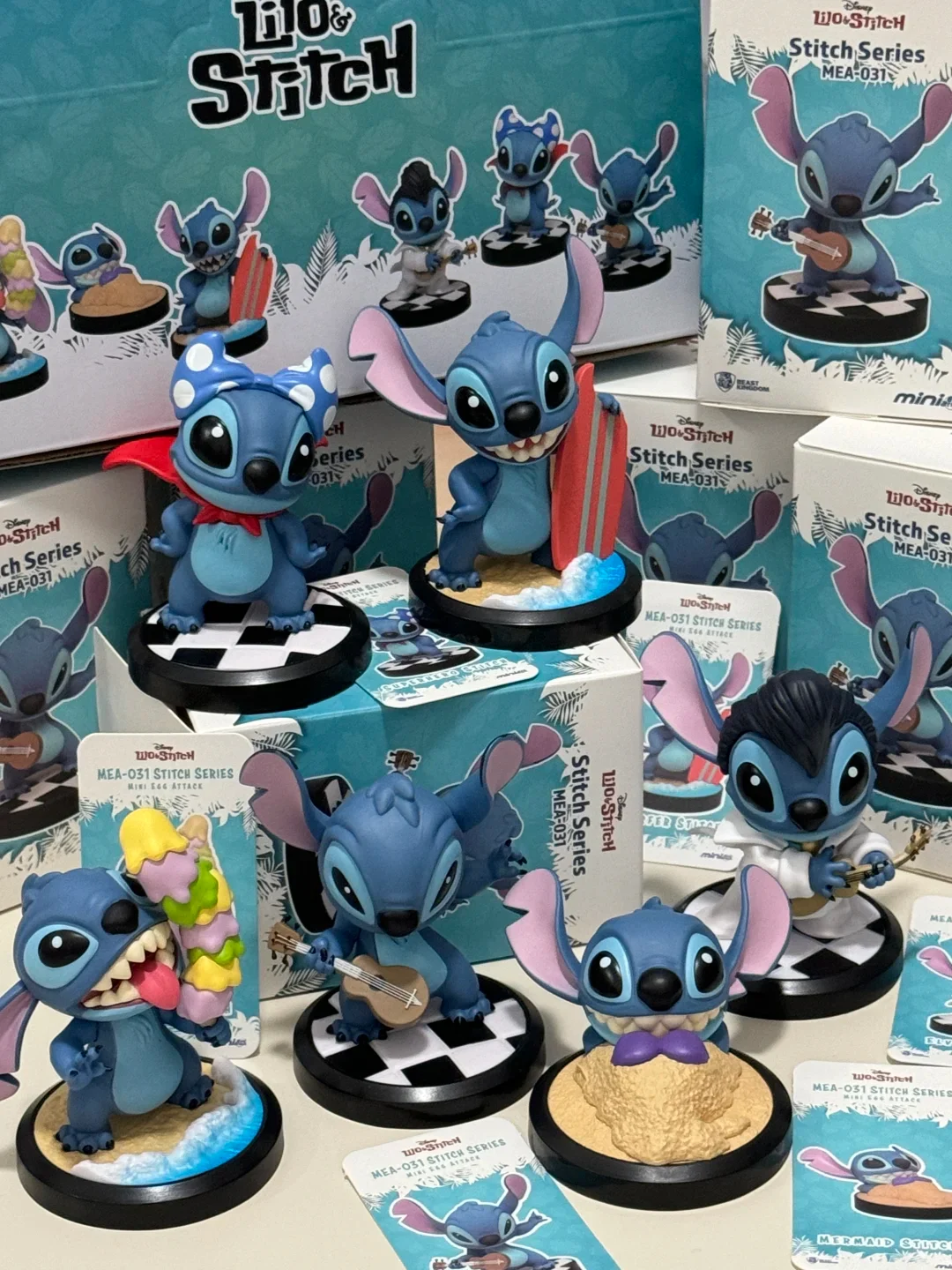 

New Disney Stitch Summer Style Series Blind Box Mysterious Kawaii Anime Model Doll Toy Desktop Collection Birthday Gift