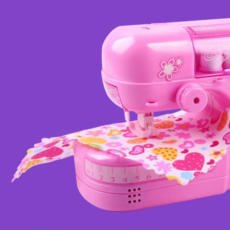 Y4QA Máy may đồ chơi Đồ chơi chiếu sáng nghệ thuật thủ công đồ chơi trẻ cho các cô gái thực hành khâu