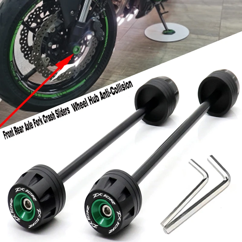 

For KAWASAKI ZX-10R ZX10R NINJA 2006-2007 Motorcycle Rear Front Axle Fork Crash Sliders Wheel Protector Falling Protection