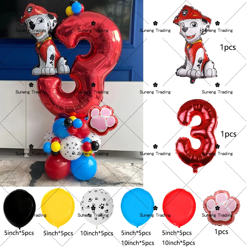 Paw Patrol balon bukiet Bulbasaur postaฤ ludzka balon aluminiowy dekory dzieci prezent urodzinowy