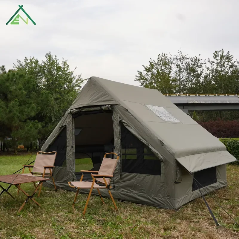 Portable 6.3sqm Four-season One Bedroom Air Tent Inflatable Camping Outdoor Quick Setup Waterproof for 2-3 Person