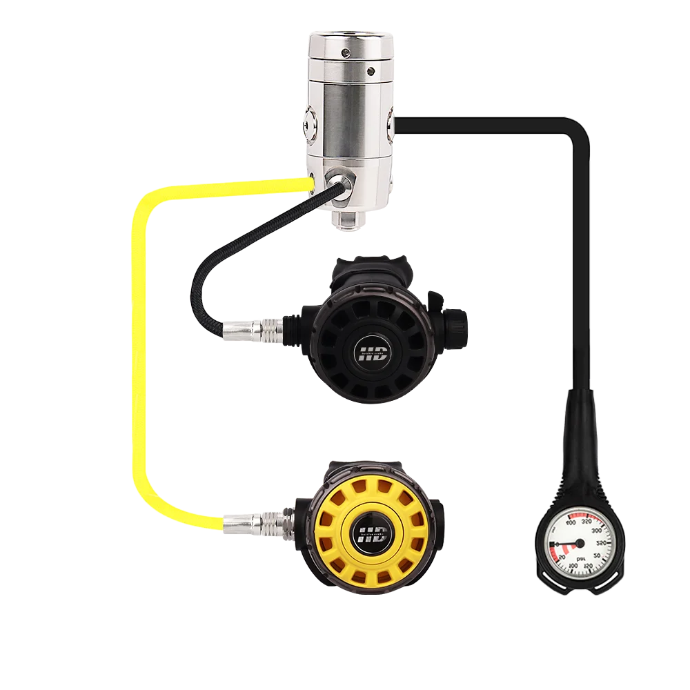 Scuba ST4G Regulator Set Diaphragm 1st Stage Balanced Adjustable 2nd Stage Octopus
