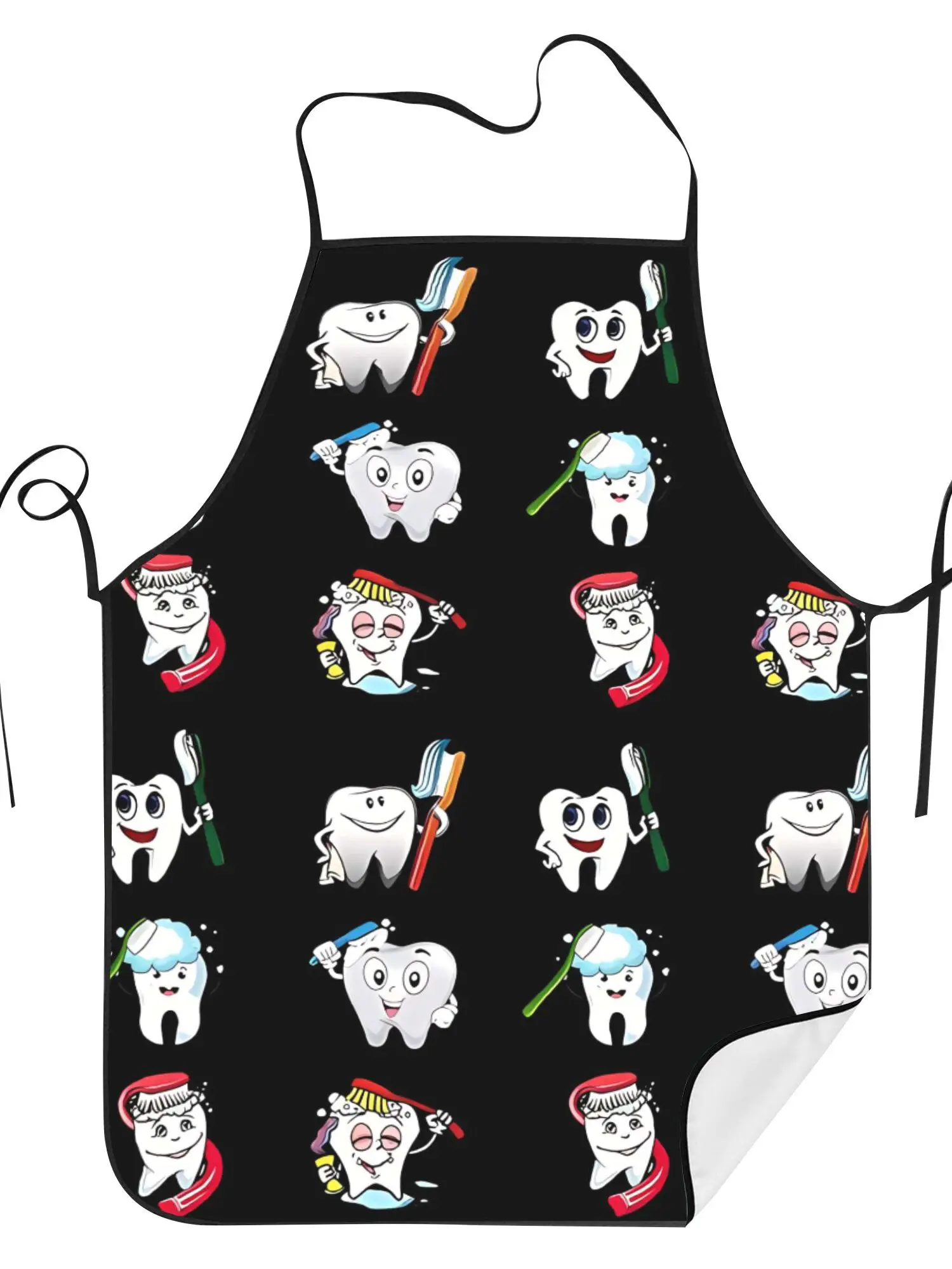 Tooth Teeth Dental Braces Apron Cook for Man Woman Printed Baking Grilling BBQ Print One Size