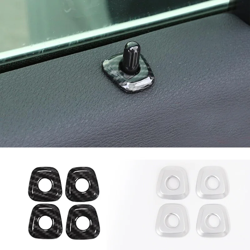 

For BMW X1 X2 F47 F48 16-21 Chrome Inner Door Lock Pin Pins Decorator Cover Trim Auto Inner Accessories Car Interior Accessories