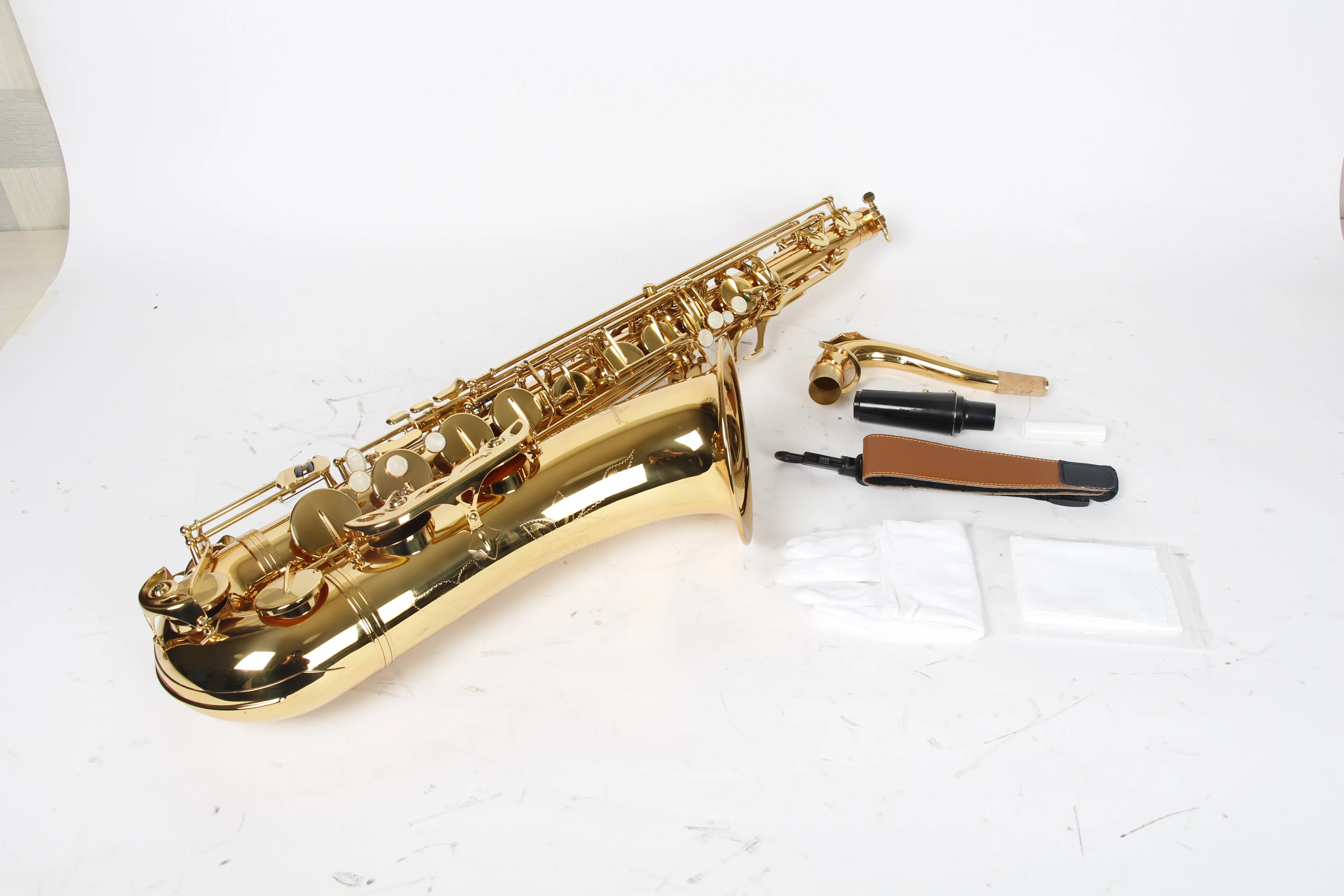 Straight pipe B flat split pipe Straight pipe alto saxophone for beginner