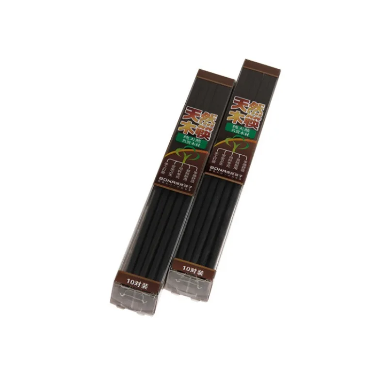 10 Pairs of Chopsticks As Gifts Luxurious Ebony Wooden Chinese Chopsticks Wholesale Durable Household Kitchen and All for Food