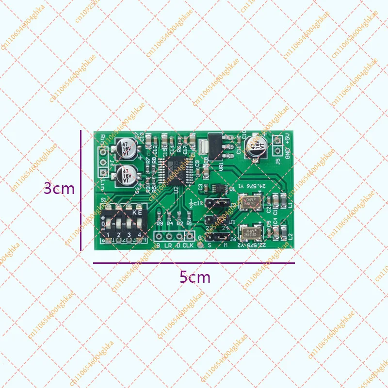 Dual-Channel 24-bit ADC Module, Aux Analog Audio to I2S/Left-Justified Digital Converter