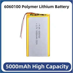 6060100, 4000mAh, 3.7V 14.8Wh Rechargeable Lithium Polymer Battery, Soft Case Battery Pack, 126090 1260110 802535 102530 102050