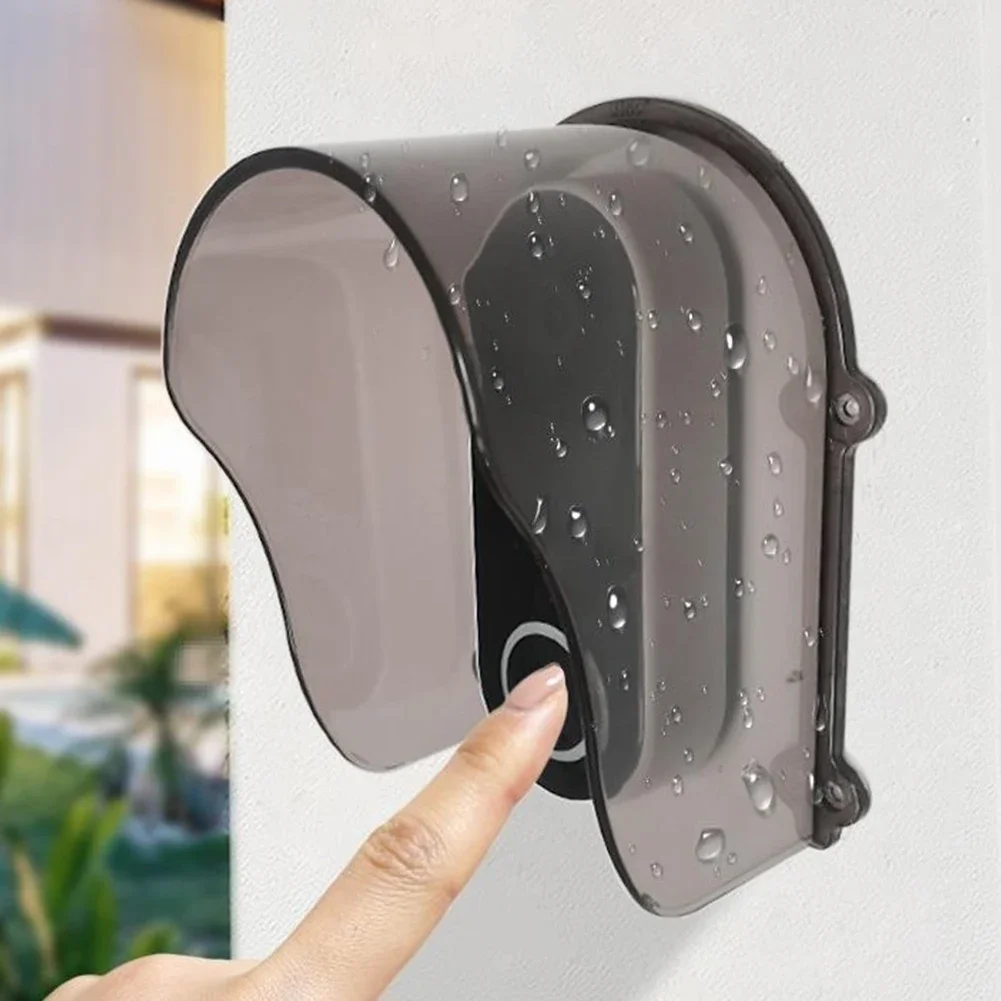 Outdoor Doorbell Keypad Cover Plastic Access Control Rain Cover Sun Shade Outdoor Doorbell Time Clock Protection Box