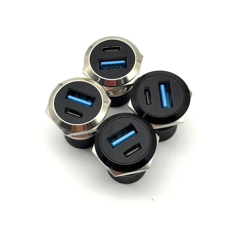 1PCS C-Type TBC Aluminum Alloy Direct Module Round Thread USB Module Connector Data Transmitter