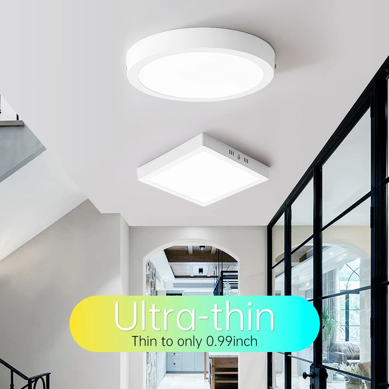 التحكم عن بعد لوحة مصباح الثريا سطوع قابل للتعديل ولون مصباح السقف غرفة نوم الحمام غرفة المعيشة الذكية Led بريق