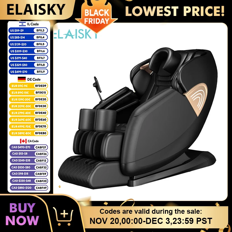 

Massage Chair Relaxing Bluetooth Speaker Body Care Chair Sofa 4d Zero Gravity Electric Price Leather Parts Luxury Heating Massag