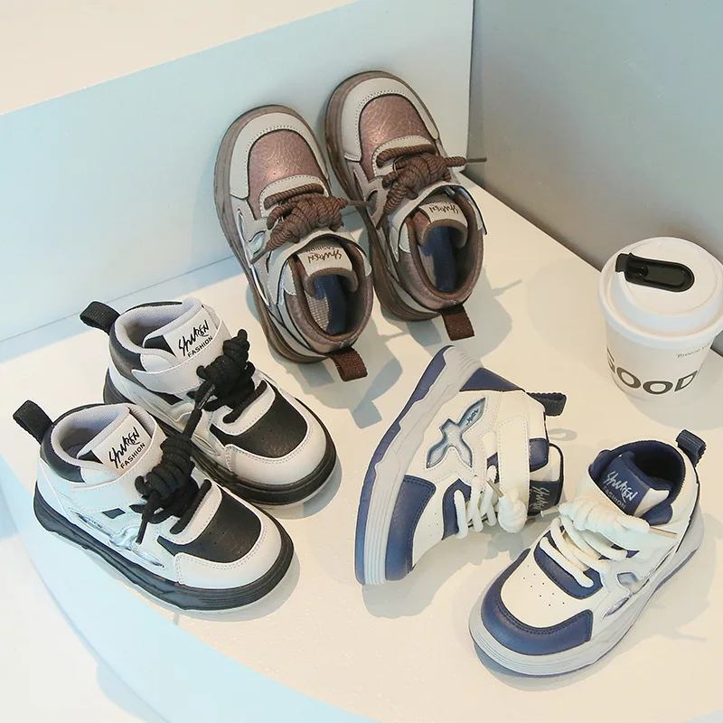 

Новинка осени 202, детские кроссовки, противоскользящие ботильоны на мягкой подошве для мальчиков, удобная универсальная повседневная обувь для девочек, Zapatillas De Mujer