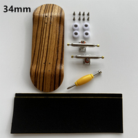 34mm Fingerboard Set Professional Wooden Deck Upgraded Single Axle Truck CNC Wheels Complete Mini Finger Skateboard