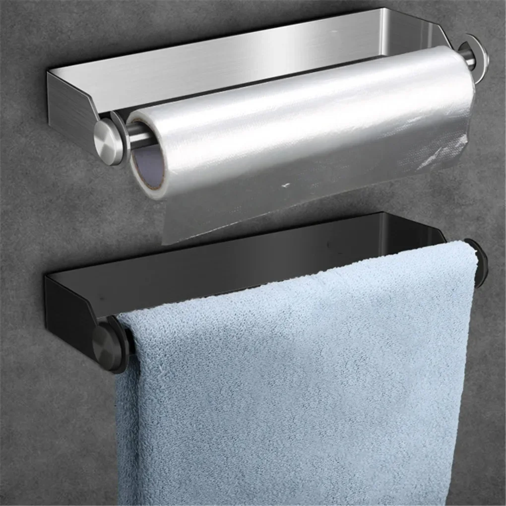 

Kitchen Paper Towel Holder Tissue Hanger Space-Saving Toilet Roll Paper Dispenser Cabinet Storage Napkin Rack Bathroom Accessory