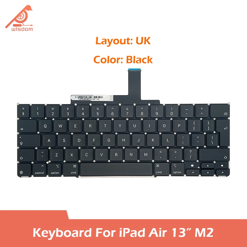 

Черная английская клавиатура Великобритании для iPad Air M2 Magic, замена клавиатуры