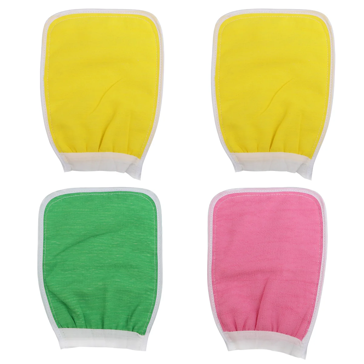 4 Pcs Exfoliate Gloves Exfoliation Mitt Body Scrub Dead Skin Remover Frosted Exfoliator Tool Double Sided Exfoliating Spa