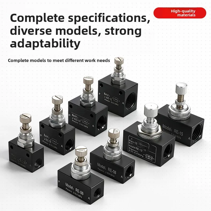 ASC-06 08 10 15 25 32 RE-02 03 04 Pneumatic Speed Regulating Valve One-way throttle valve flow control valve Pneumatic Parts